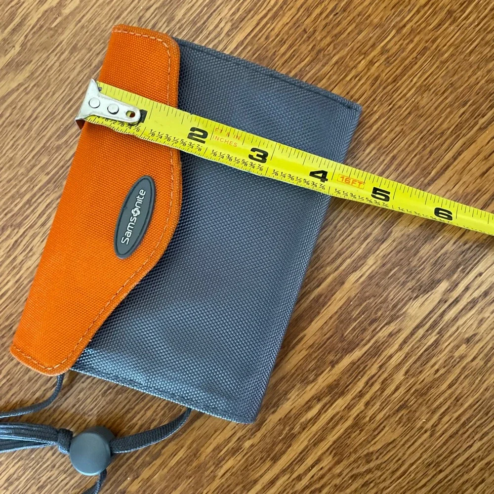 Samsonite Travel Passport Case Crossbody Bag Orange‎ gray wallet cardholder
